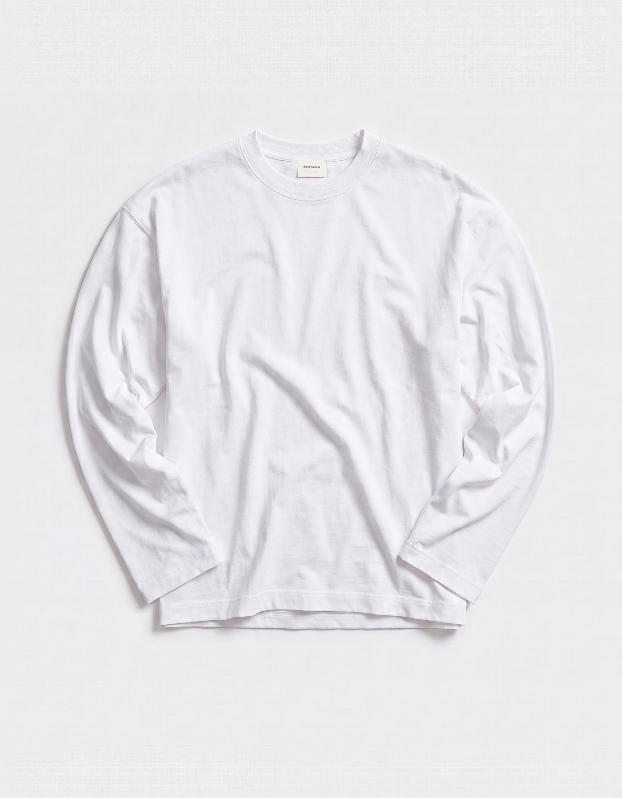 Boxy long sleeve T-shirt — White