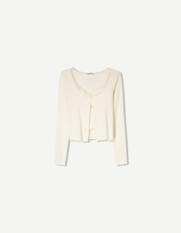 Cardigan and top set