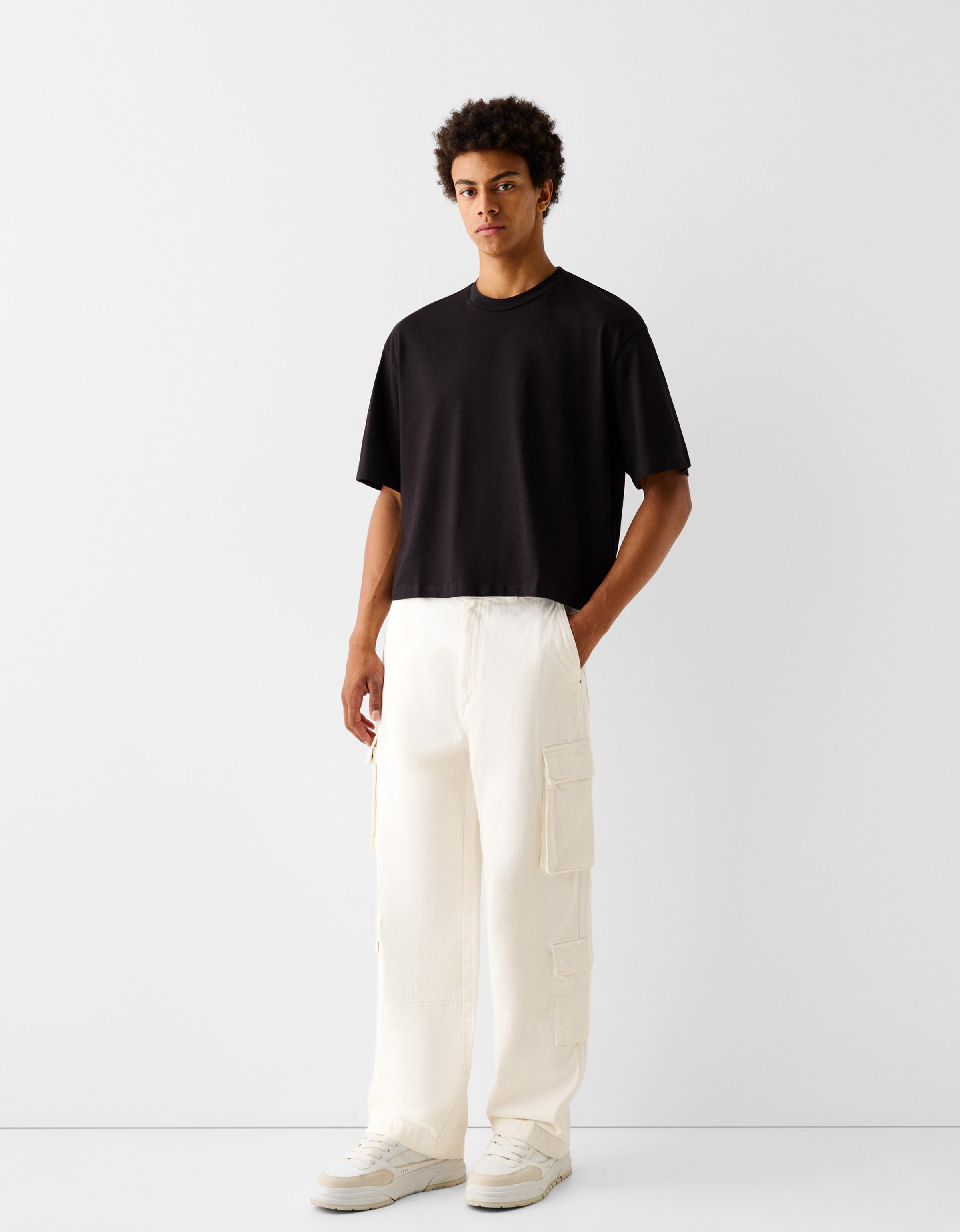 Fashion black cargo pants bershka