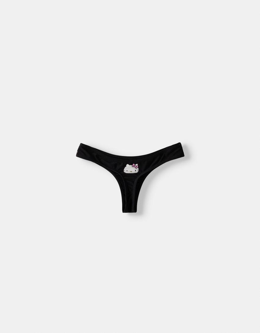 Bas de bikini culotte Hello Kitty-Noir-5