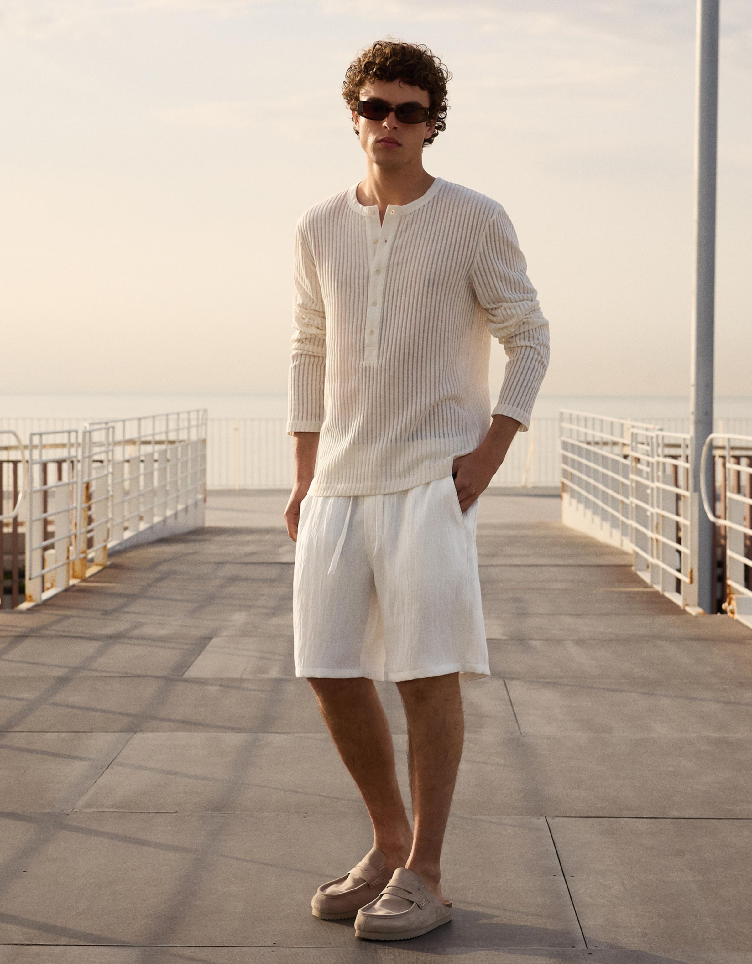 Bermuda Jogger Fit Rustique Xs Blanc
