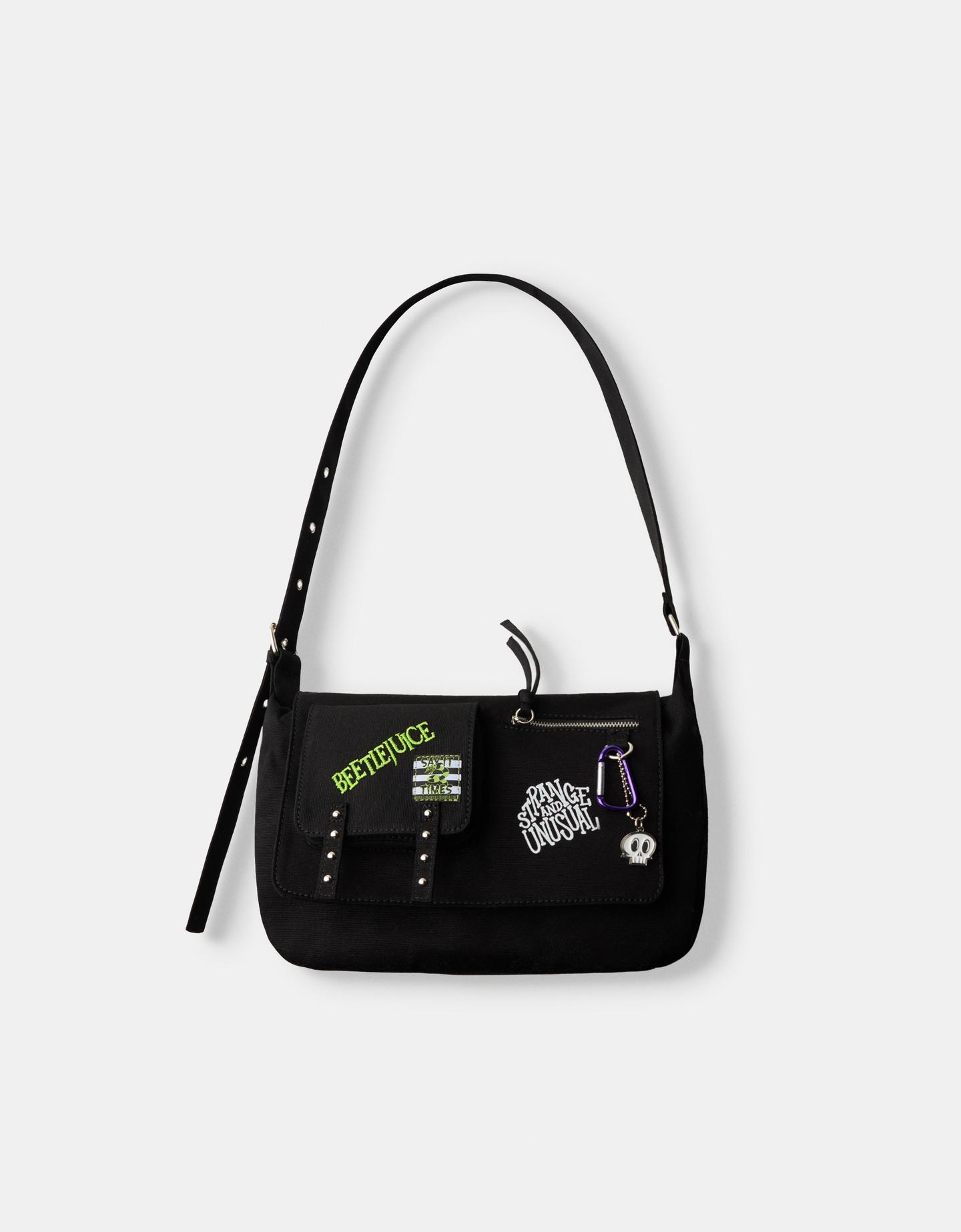 Bershka Bolso Beershka X Beetlejuice Mujer Negro