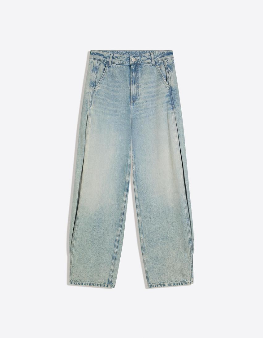 Barrel jeans-Gewassen blauw