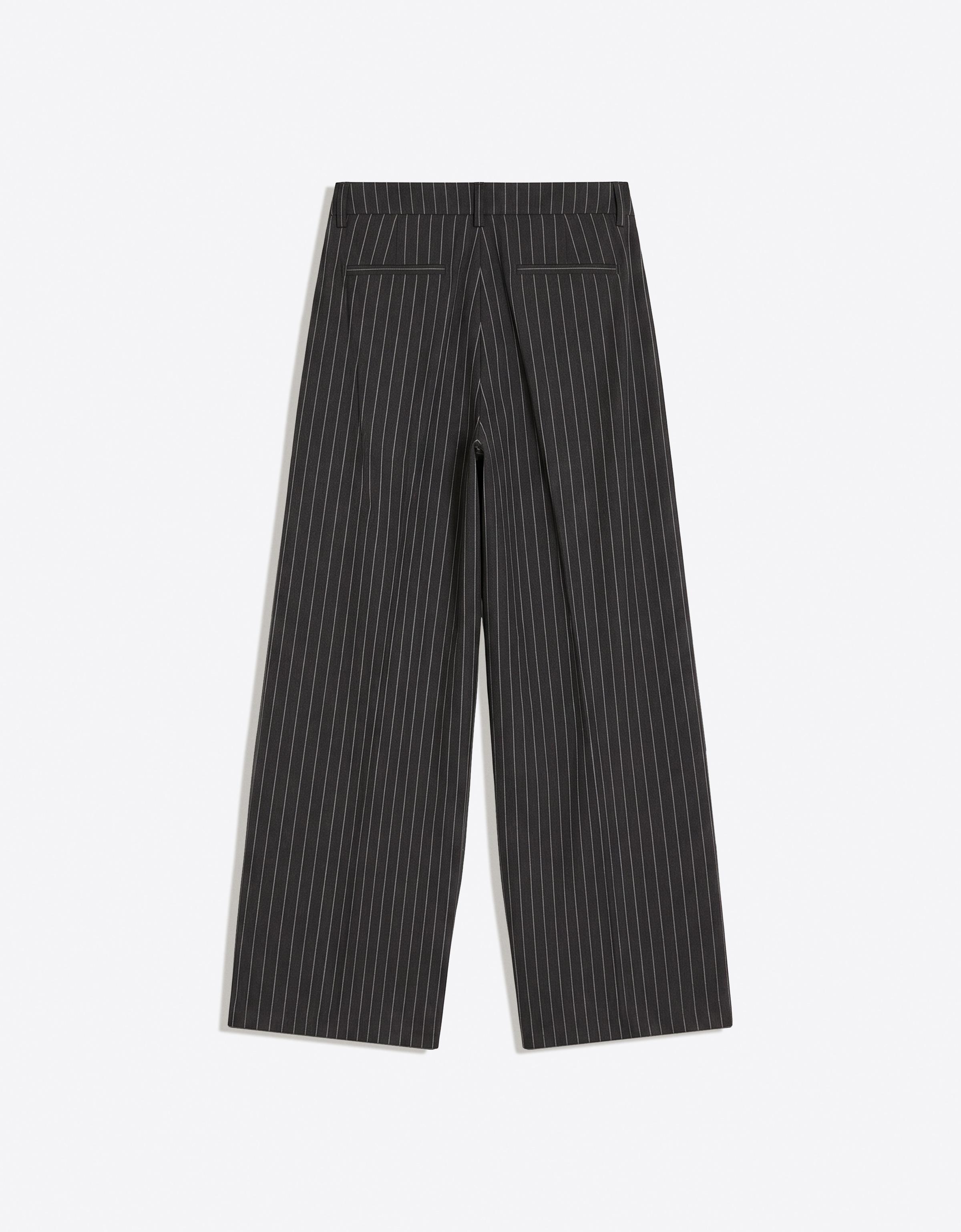 Double-fabric darted trousers — Dark grey