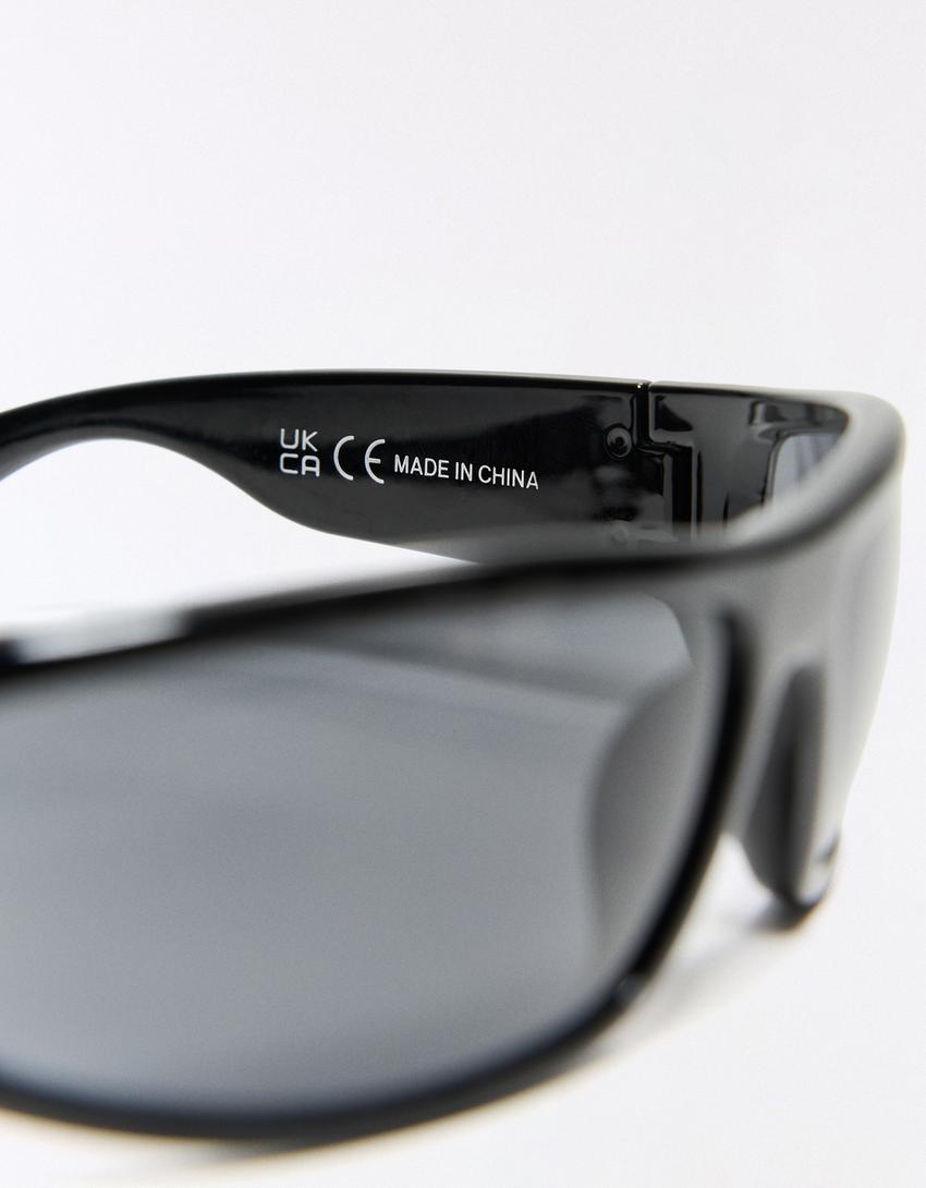 Gafas de sol mini pantalla-Negro