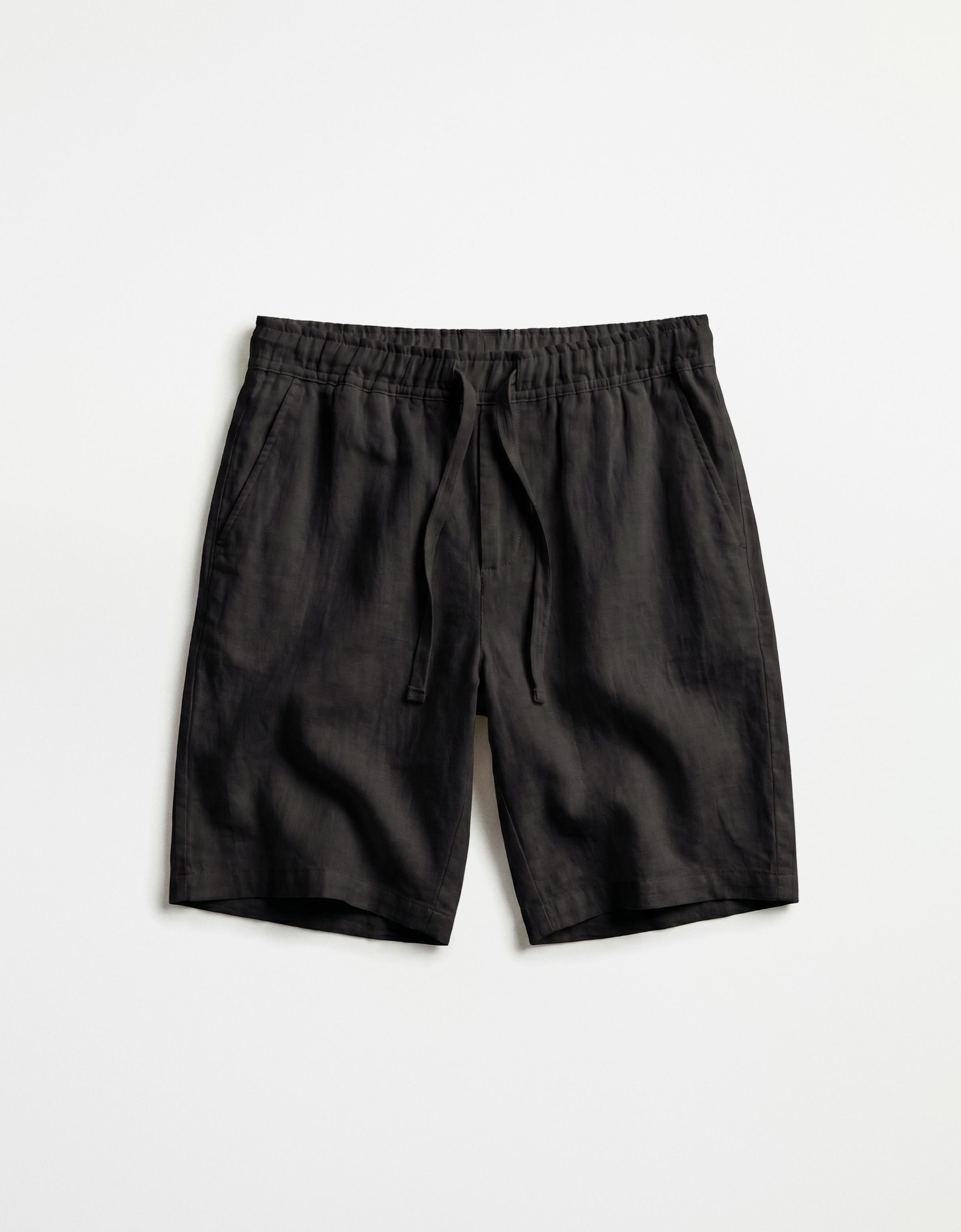 Rustic jogger Bermuda shorts — Black