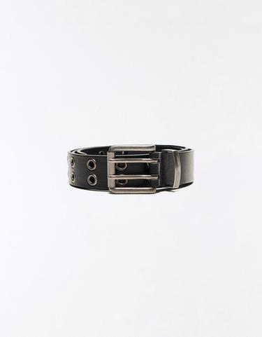 Wide eyelet belt — Black 2