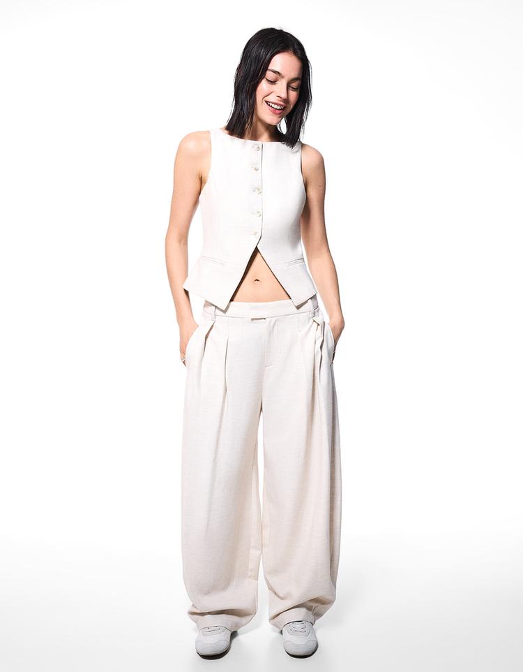 Tailored fit balloon pantolon