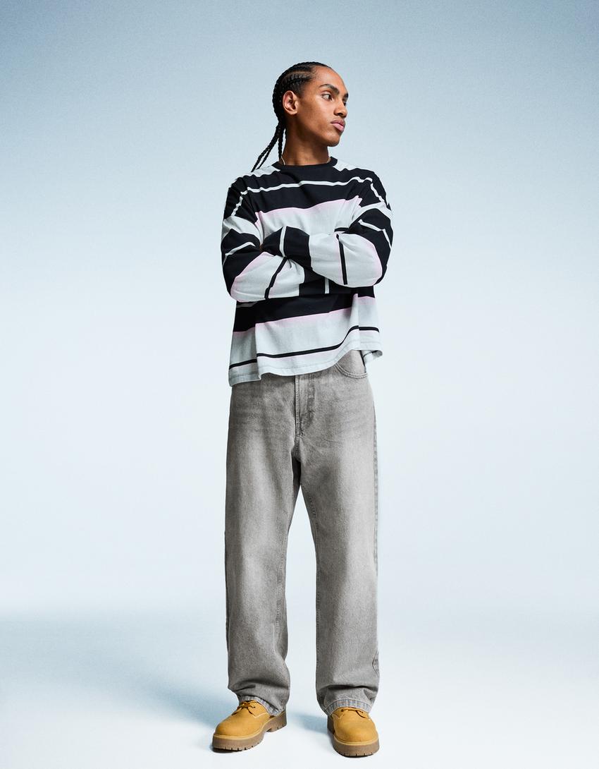 Baggy jeans-Grå