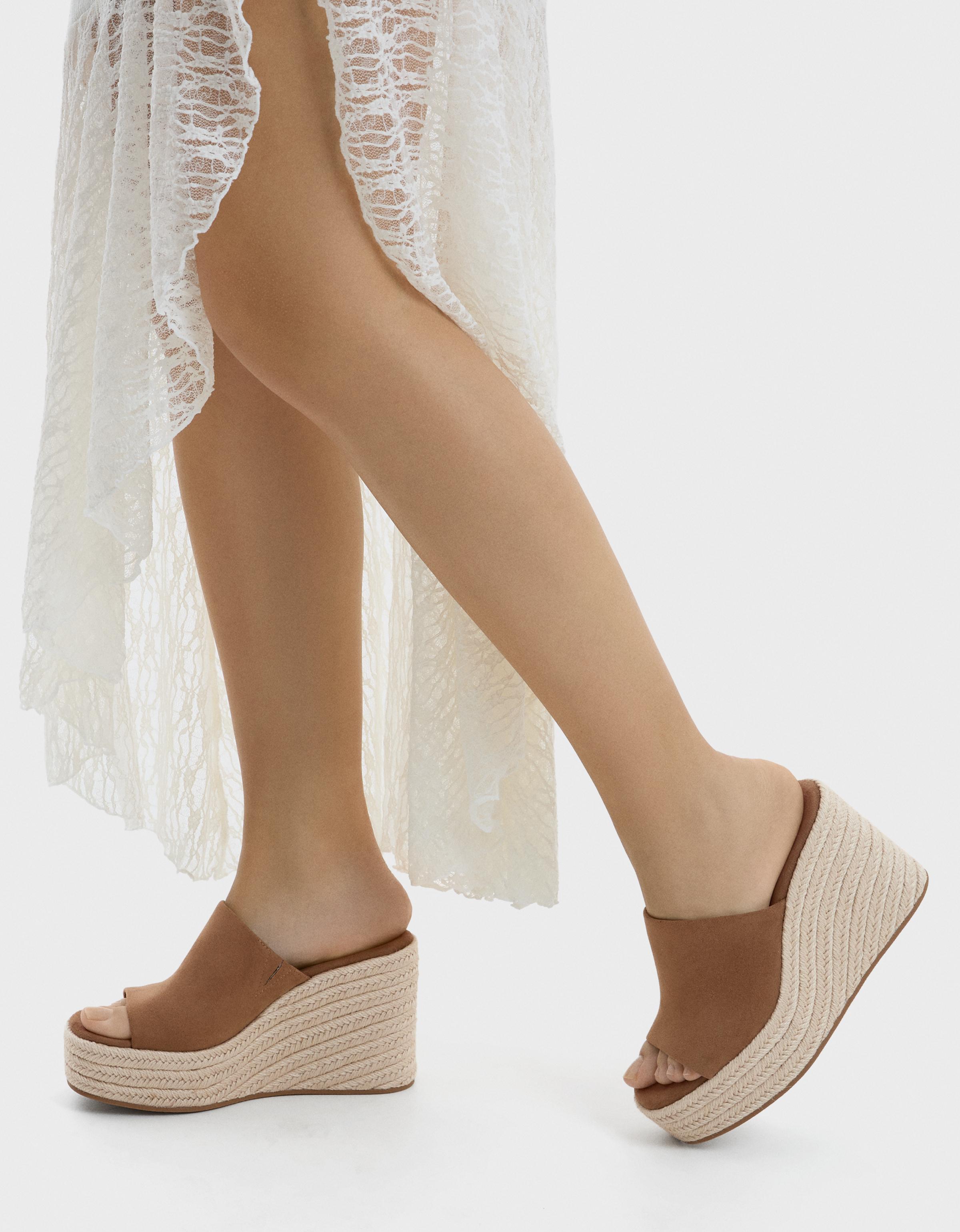 Jute wedge — Tan