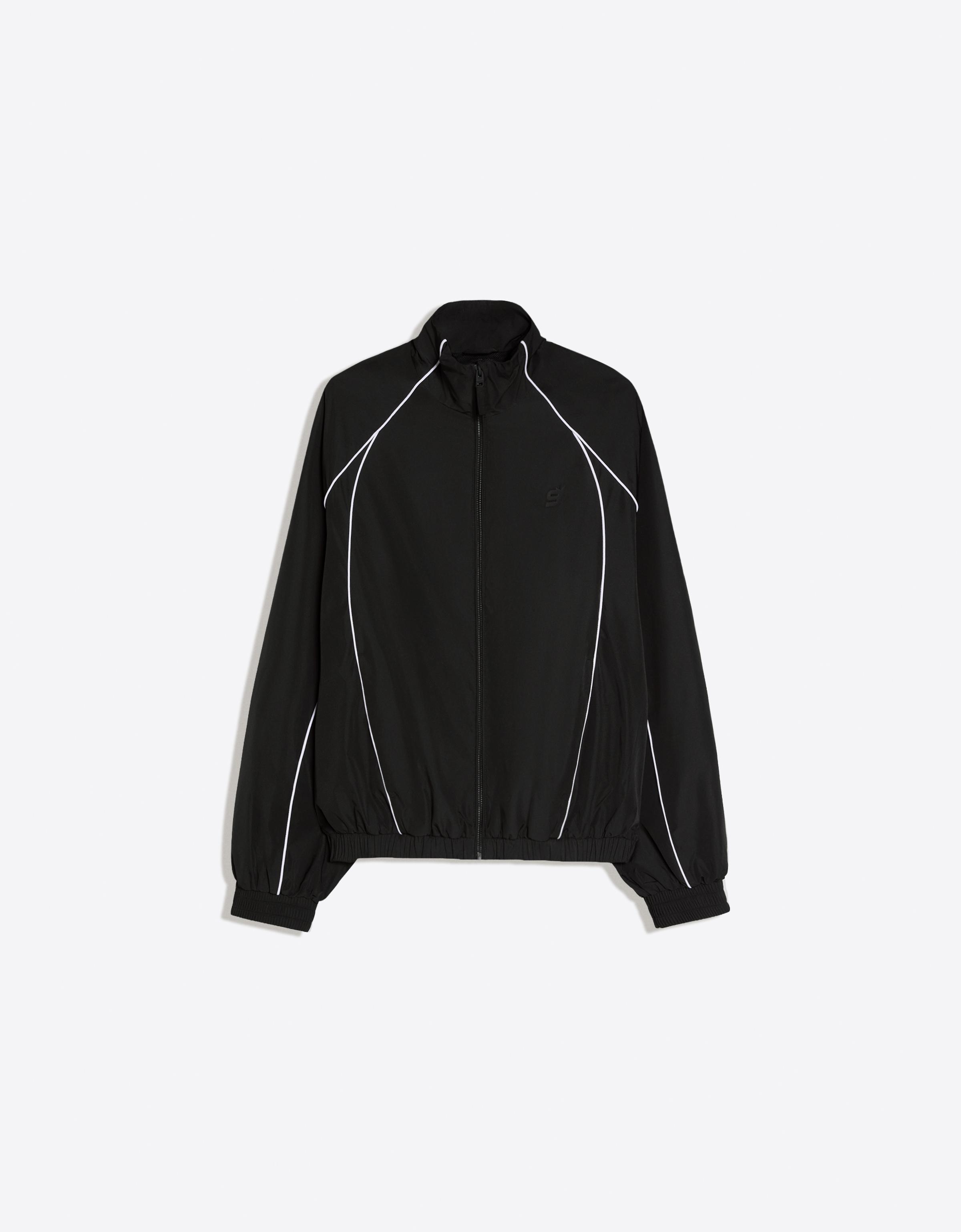 Contrast technical jacket — Black