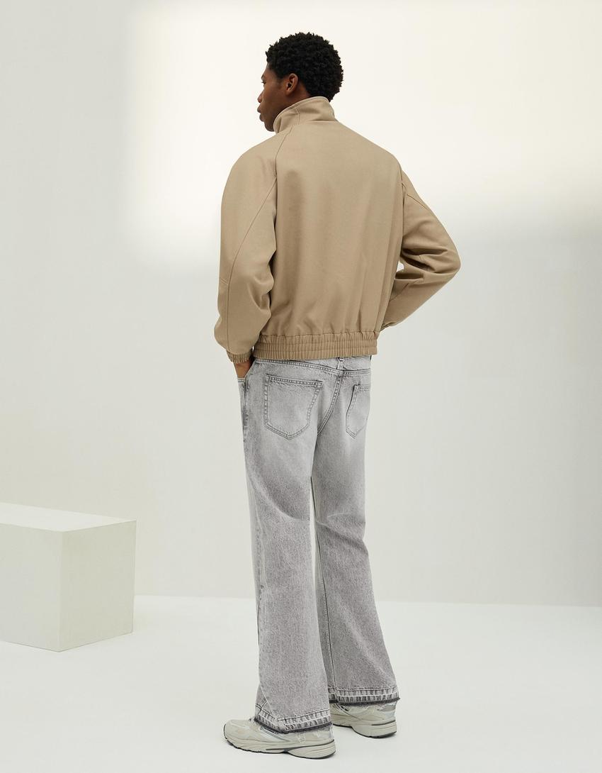 Straight flared jeans-Grey