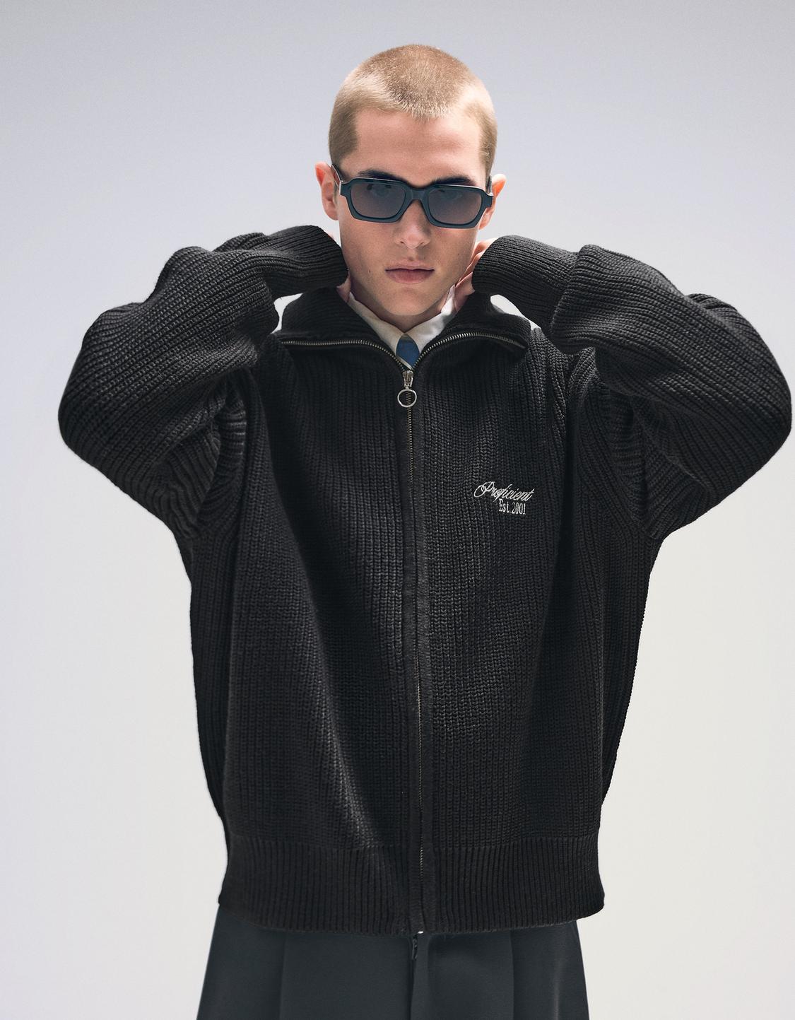 Veste zippée brodée