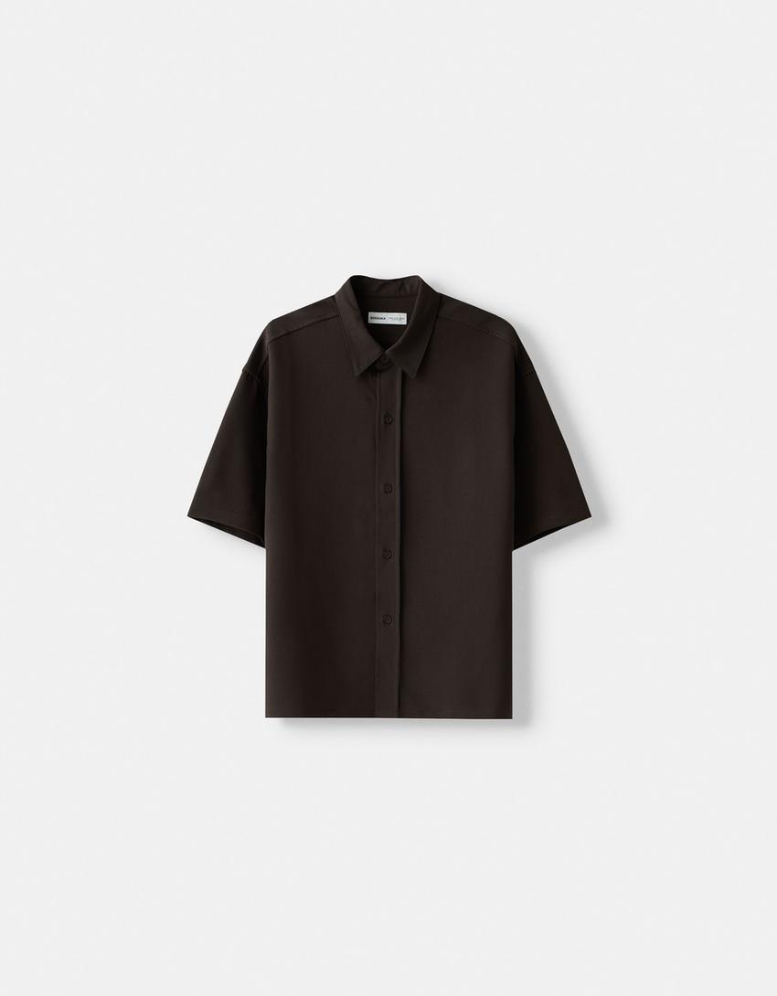 Ensemble chemise et pantalon tailoring-Marron-5