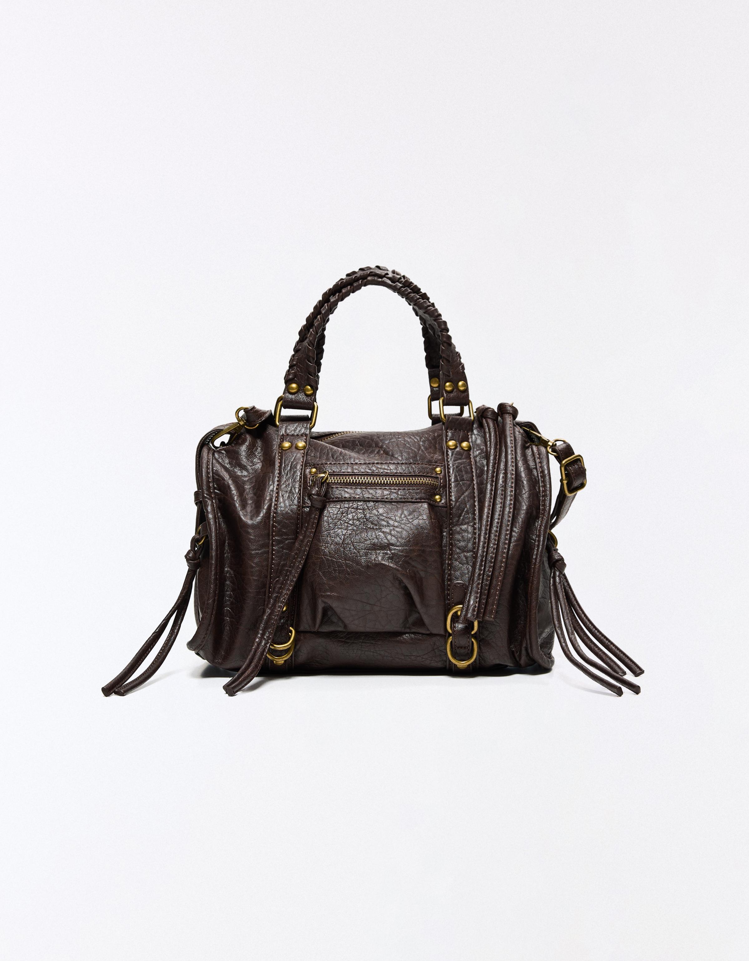 Bowling bag with straps — Brown