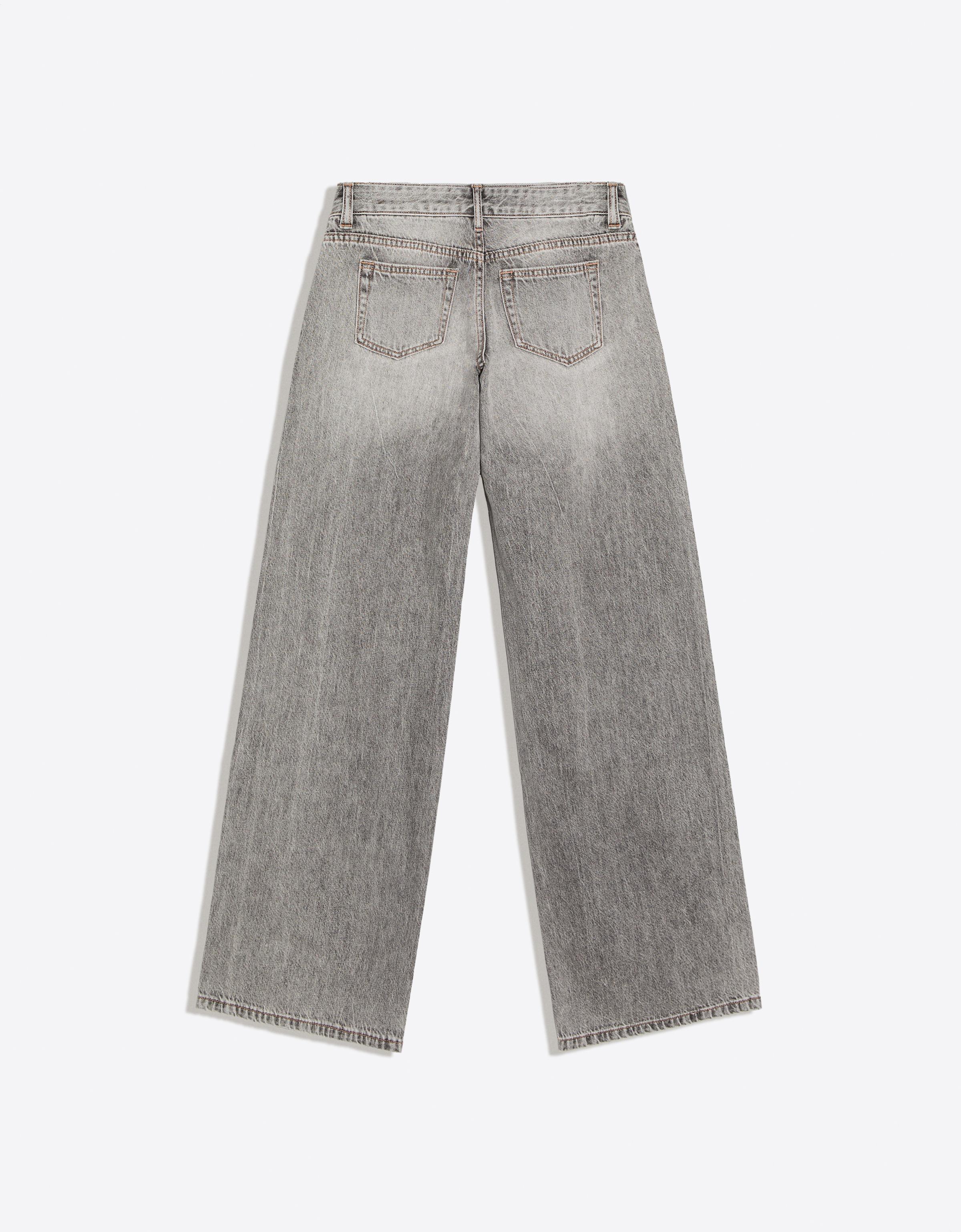 Low-rise wide-leg jeans — Grey