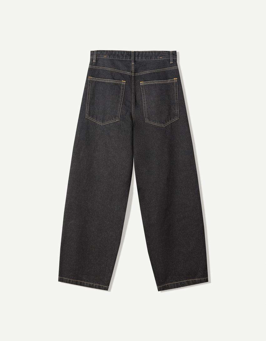 Jeans super baggy-Gris escuro