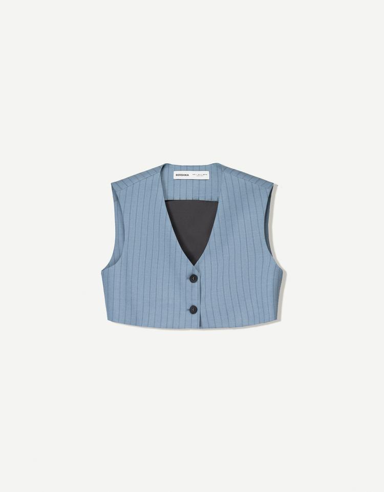 Cropped gilet