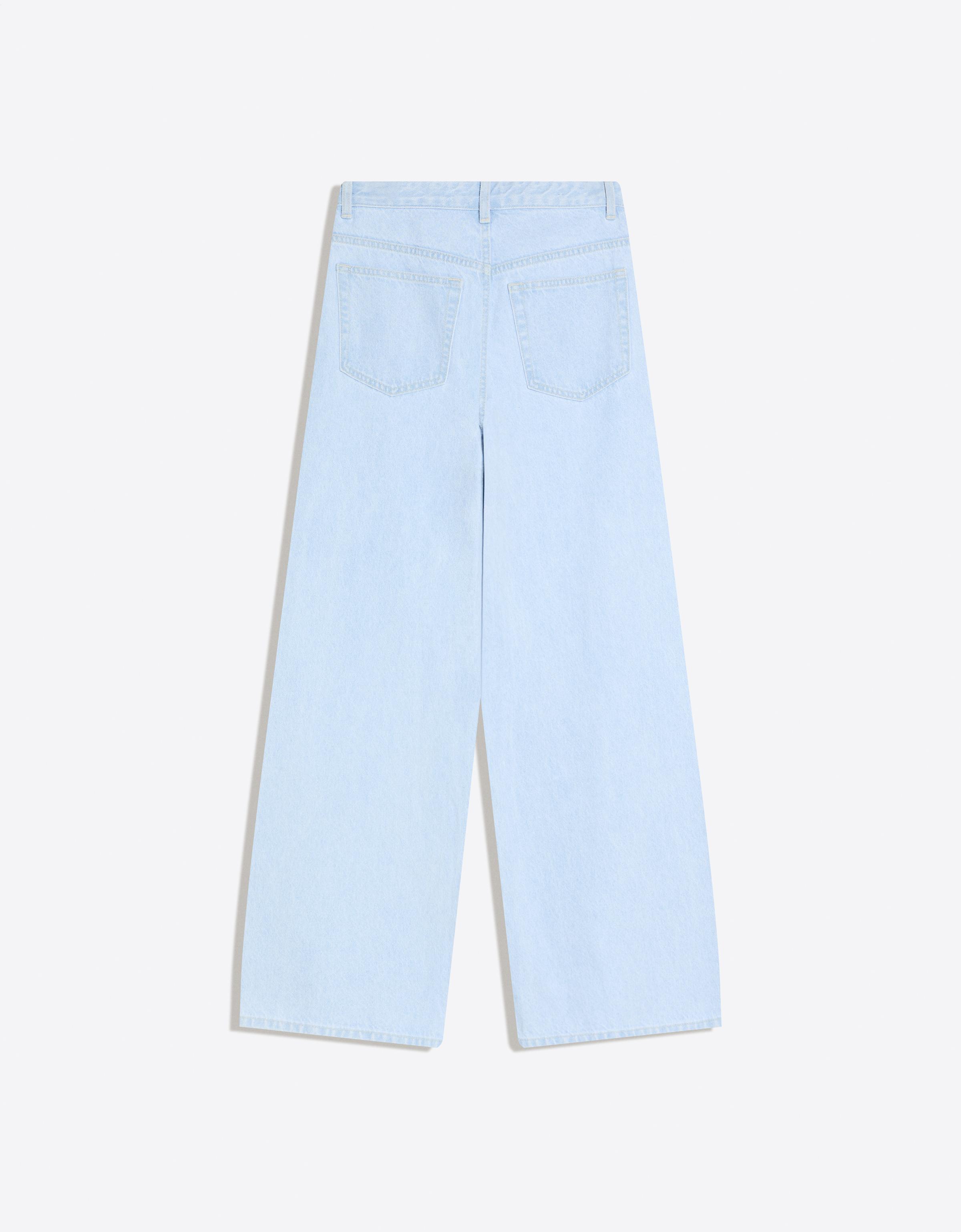 Çapraz belli yüksek bel geniş paça jean - Görsel 57