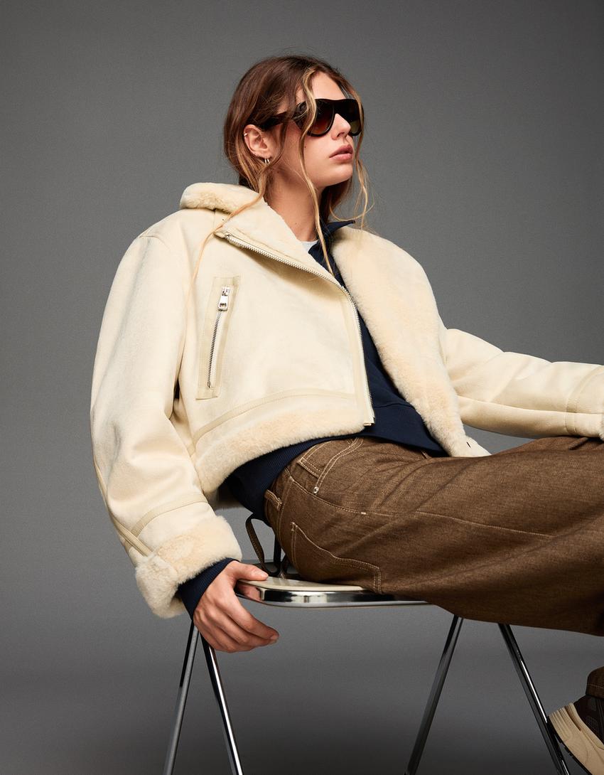 Double-faced jacket-Sand