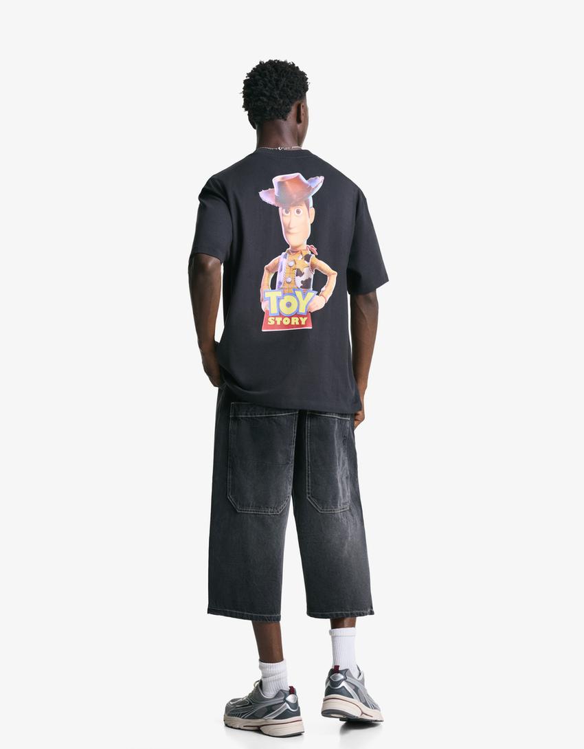 Camiseta Toy Story Para Hombre - Estampado Sheriff Woody - Algodón 100% - Manga Corta - Talla Large
