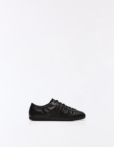 Slim-sole leather trainers — BLACK 1