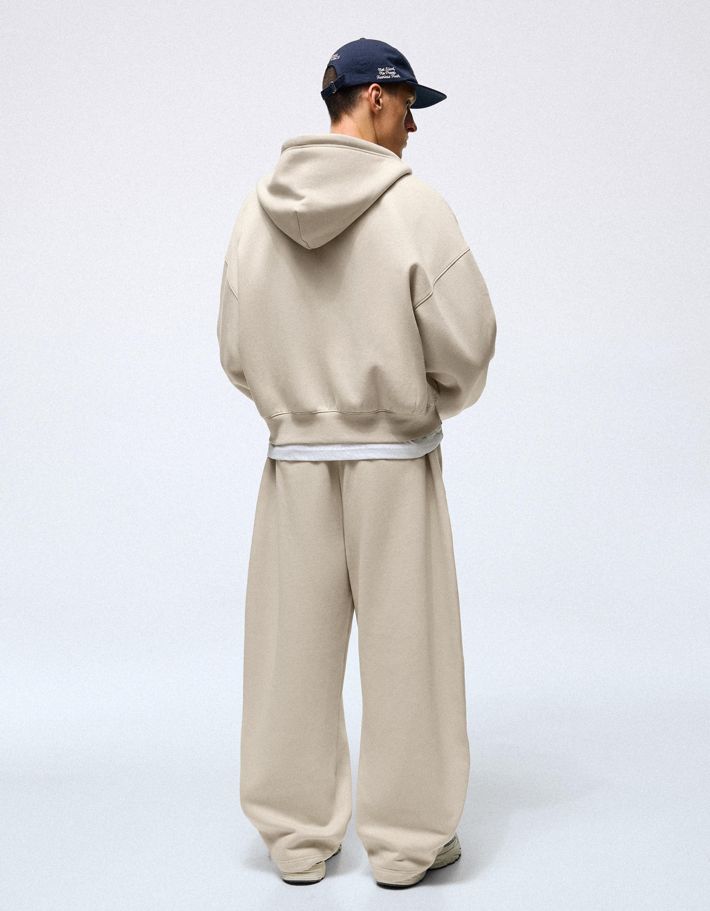 Zip-up hoodie — Stone