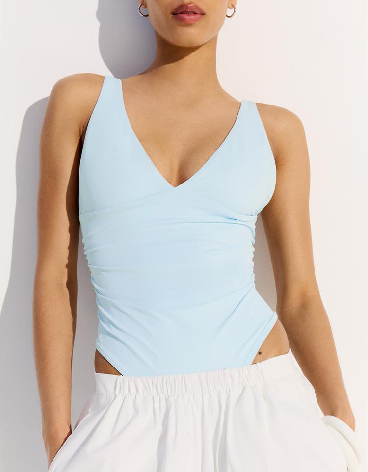 Büzgülü askılı body