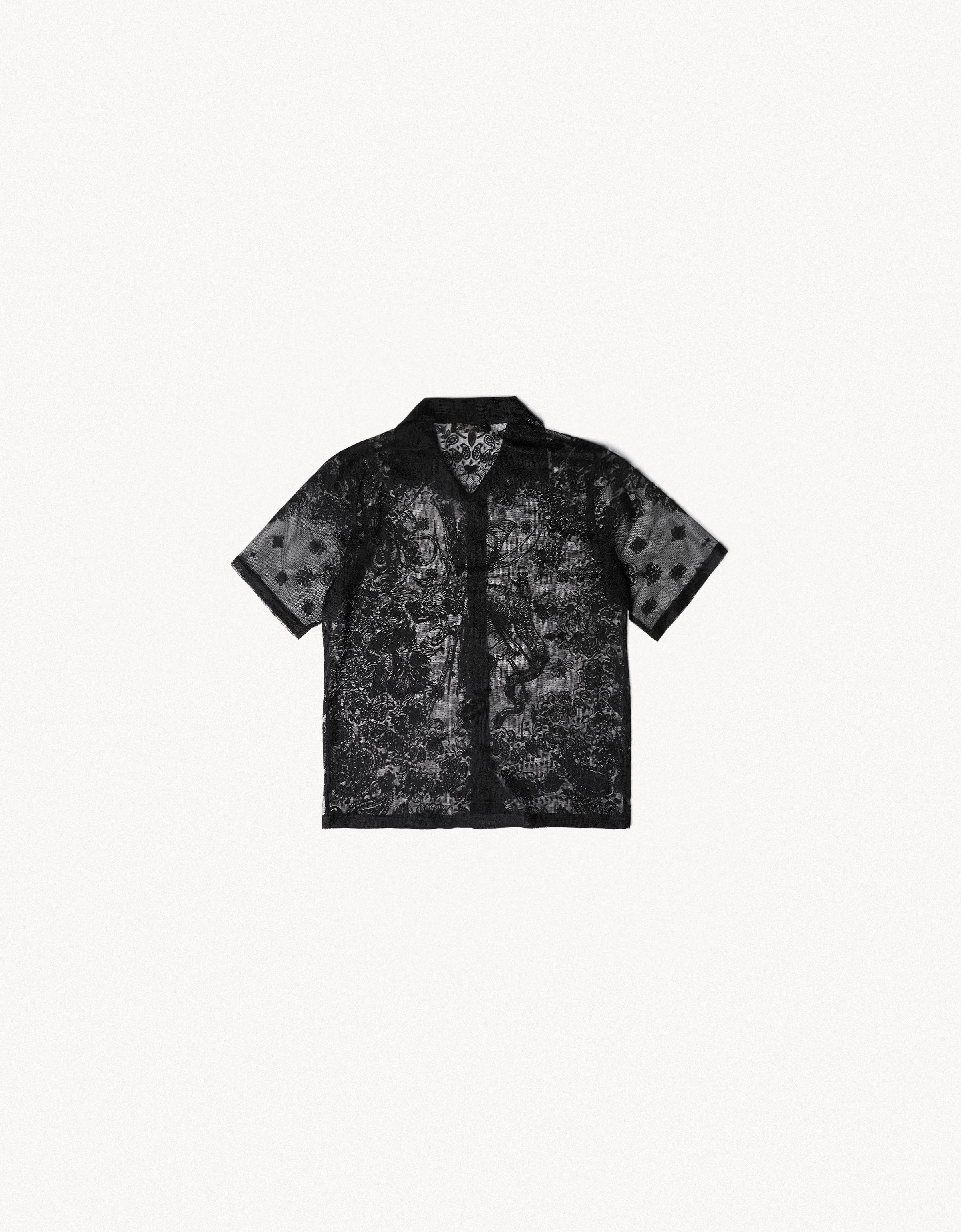 Bershka ARIES X BERSHKA dantelli kısa kollu gömlek görsel 7