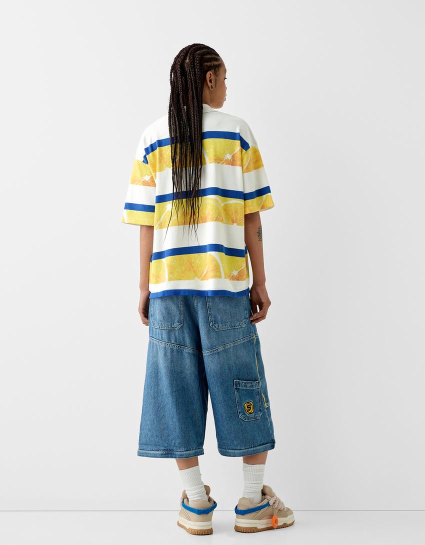 T-shirt polo BERSSSHKA X SSSTUFFF imprimé-Vert-4