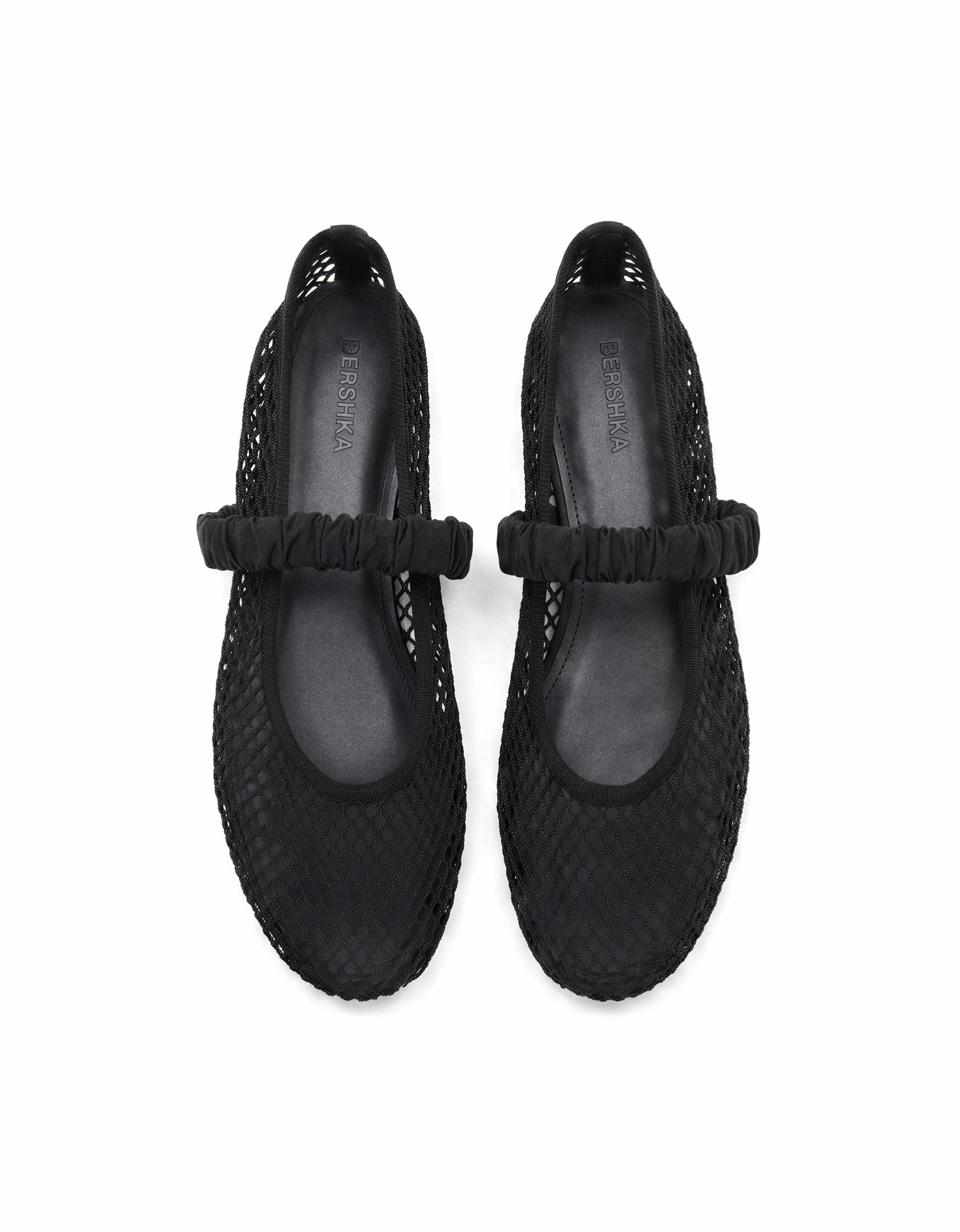 MESH BALLERINAS — BLACK