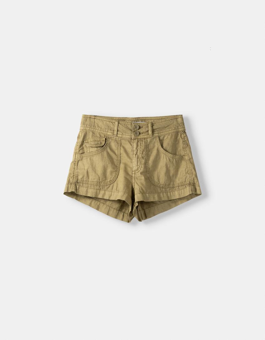 Short double boutonné-Vert-4