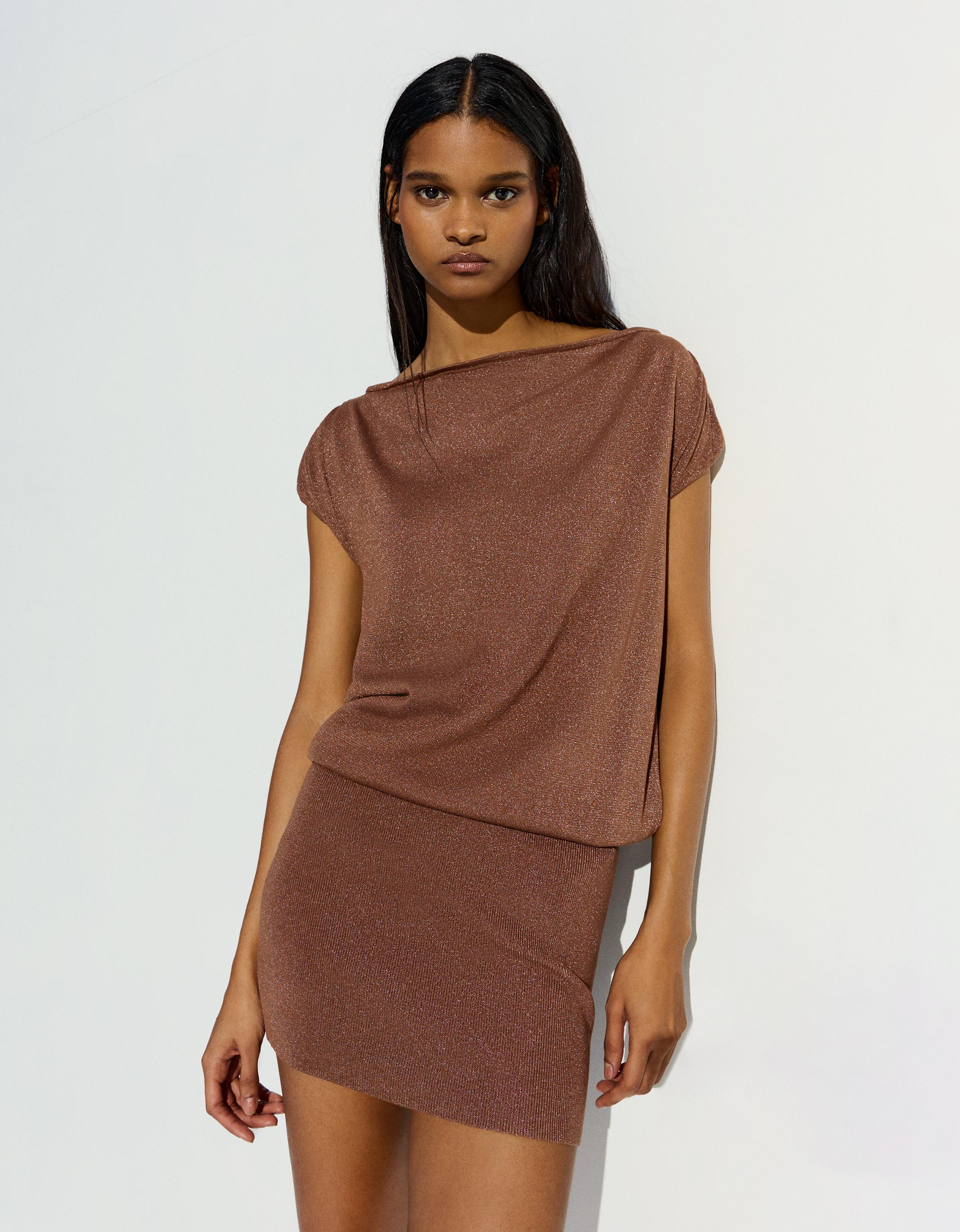 Asimetrik mini elbise - Görsel 14