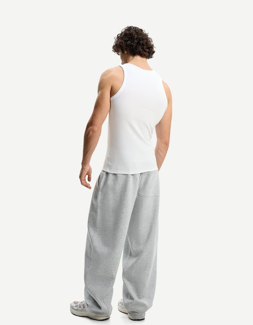 Camiseta tirantes rib-Blanco