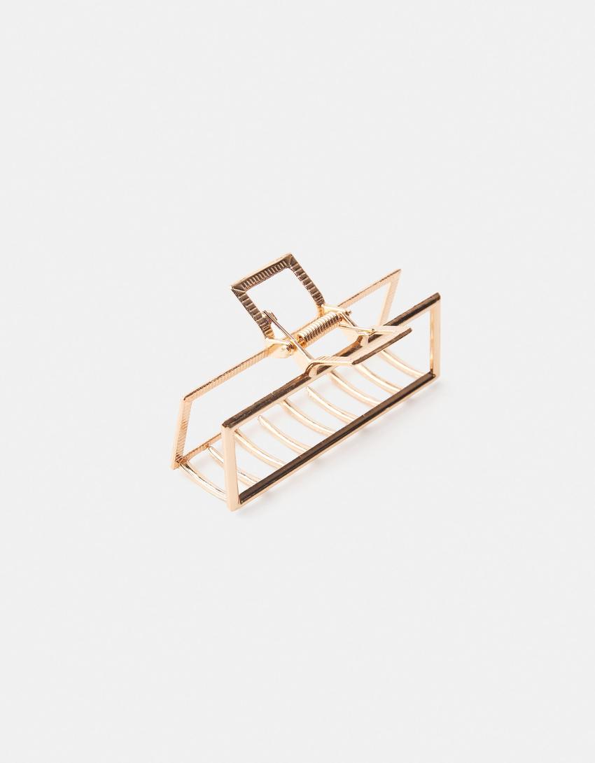 مشبك شعر معدني-ذهبي-3