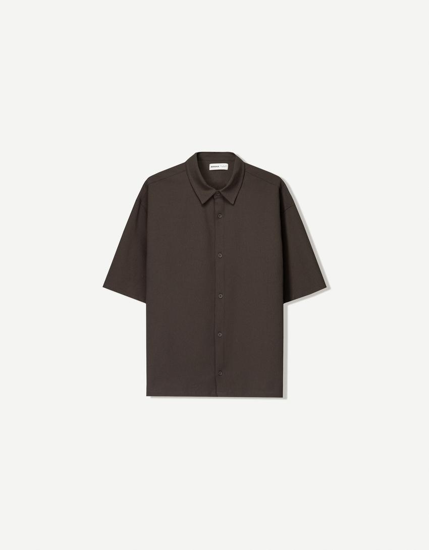 Set camisa y pantalón plisado-Visón-5