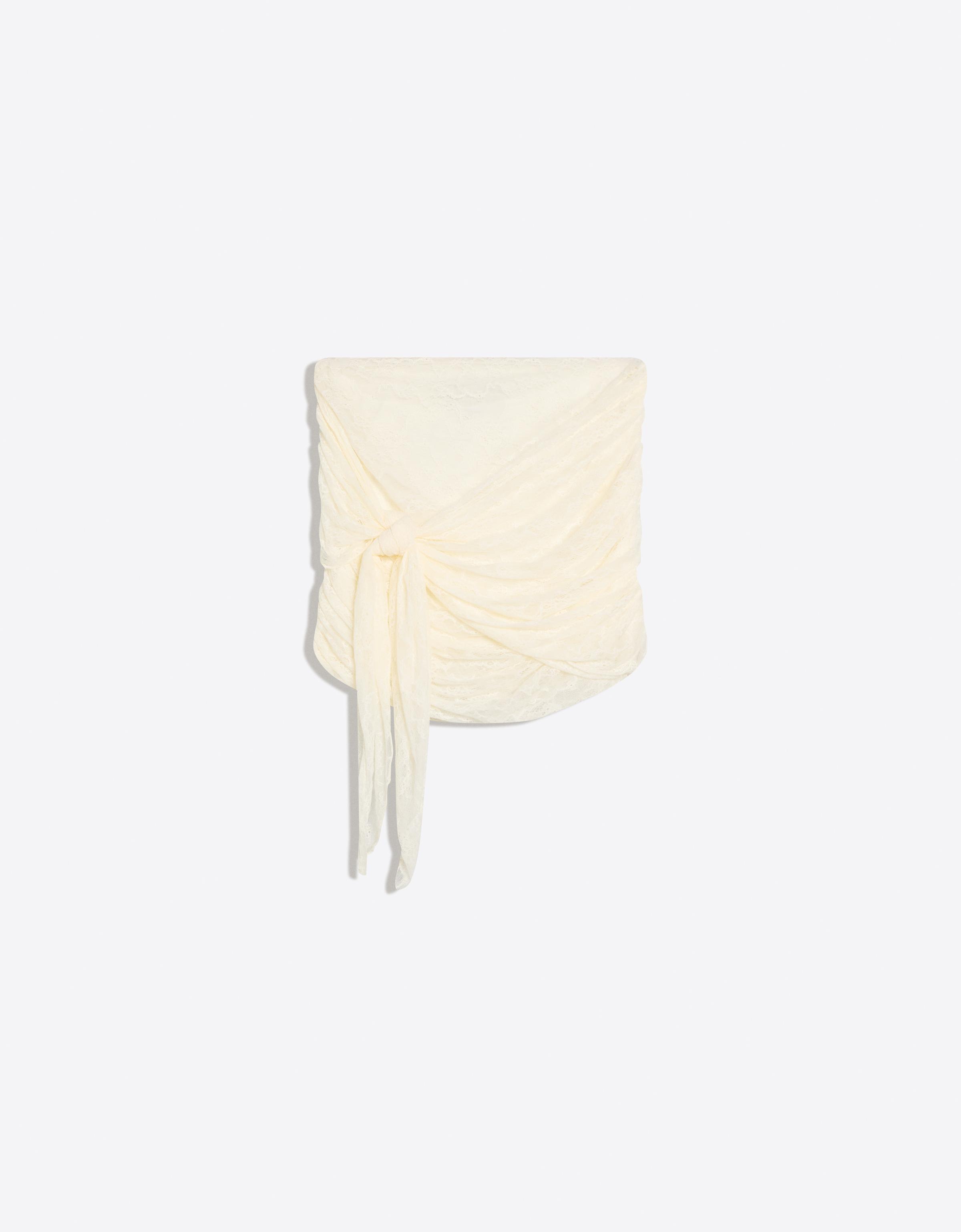 Dantelli mini etek - Görsel 4