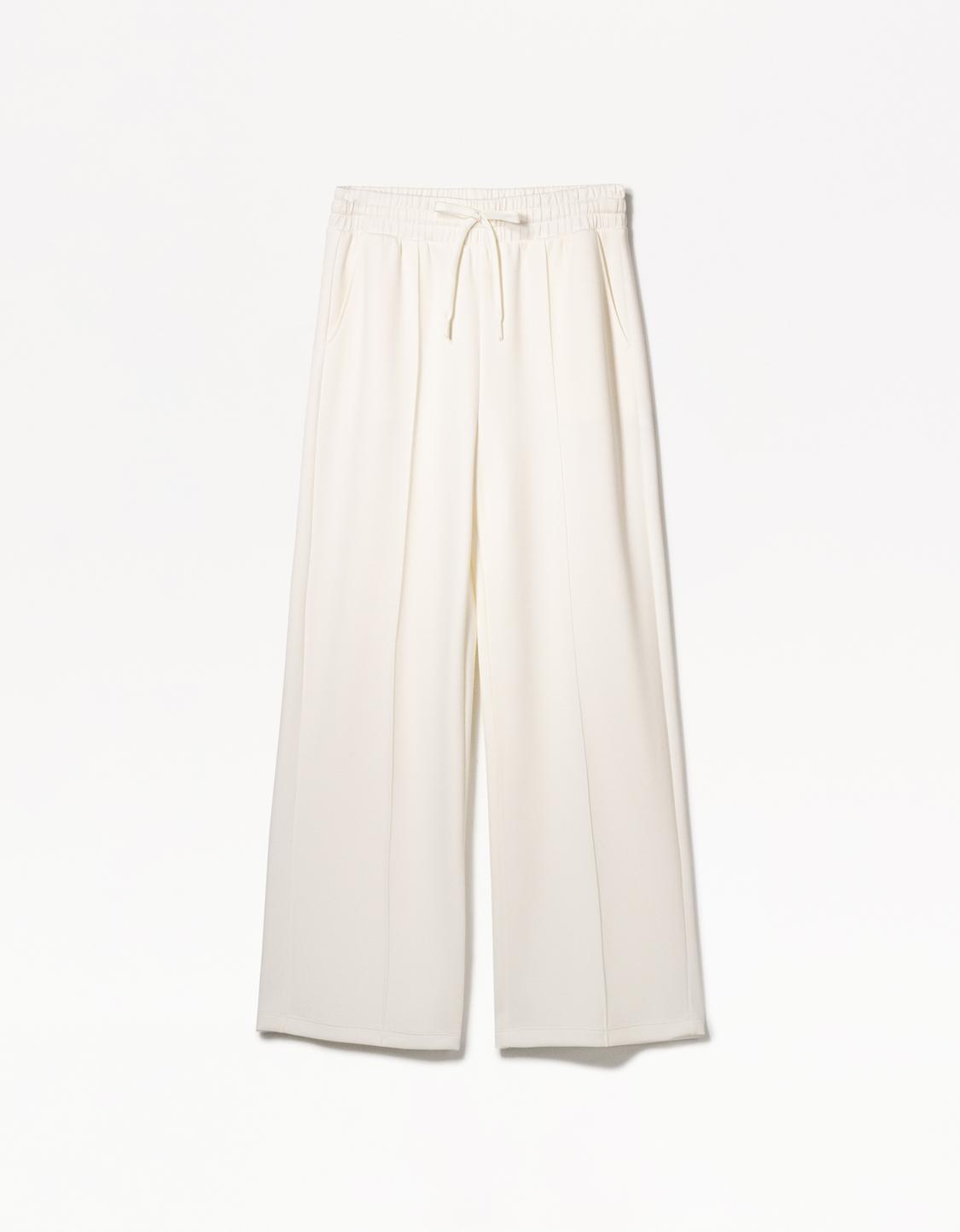 Soft touch wide-leg trousers