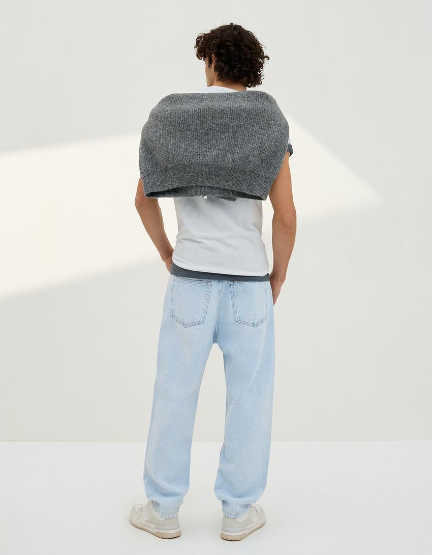 Jeans loose-Azul claro