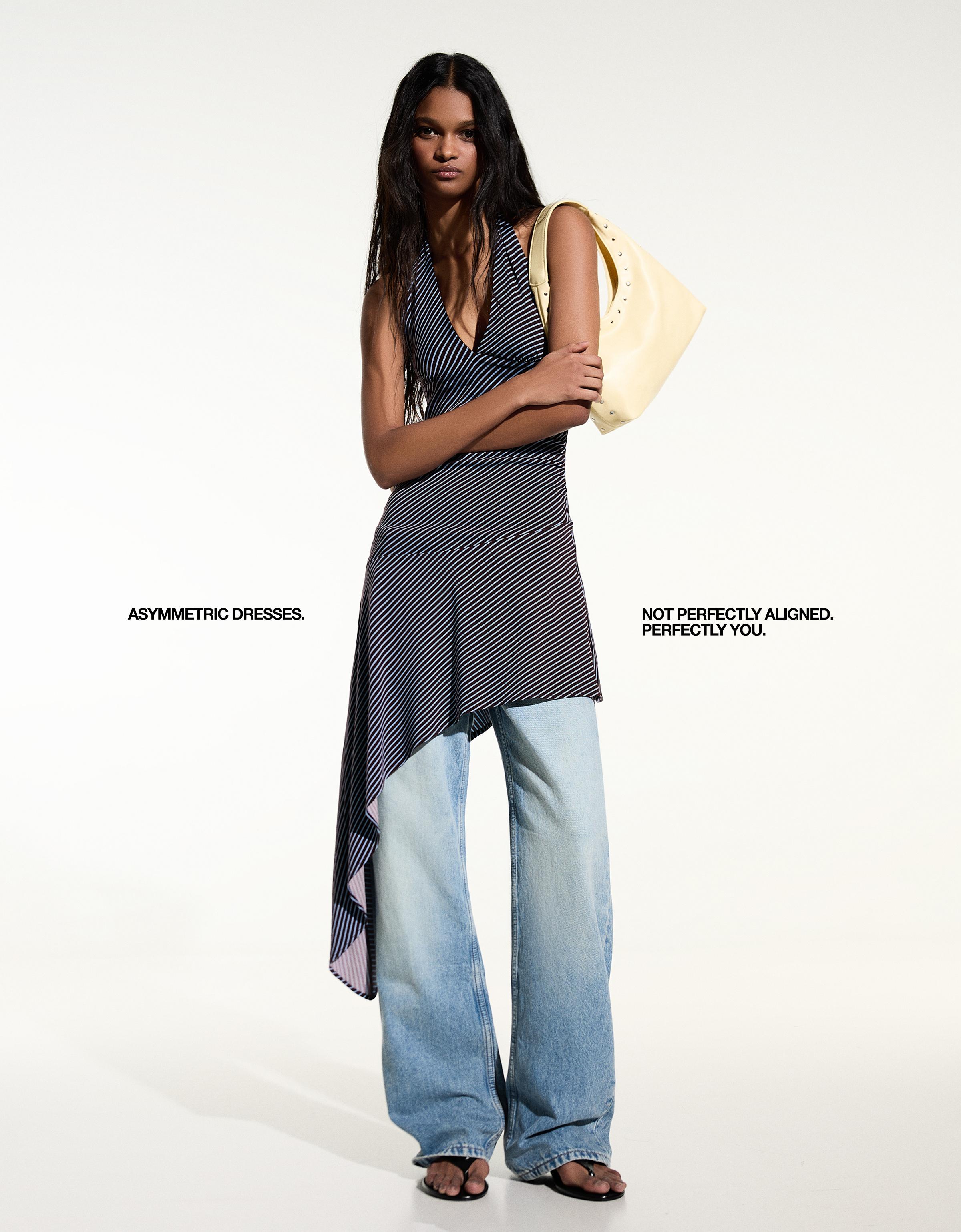 Asimetrik mini elbise - Görsel 9