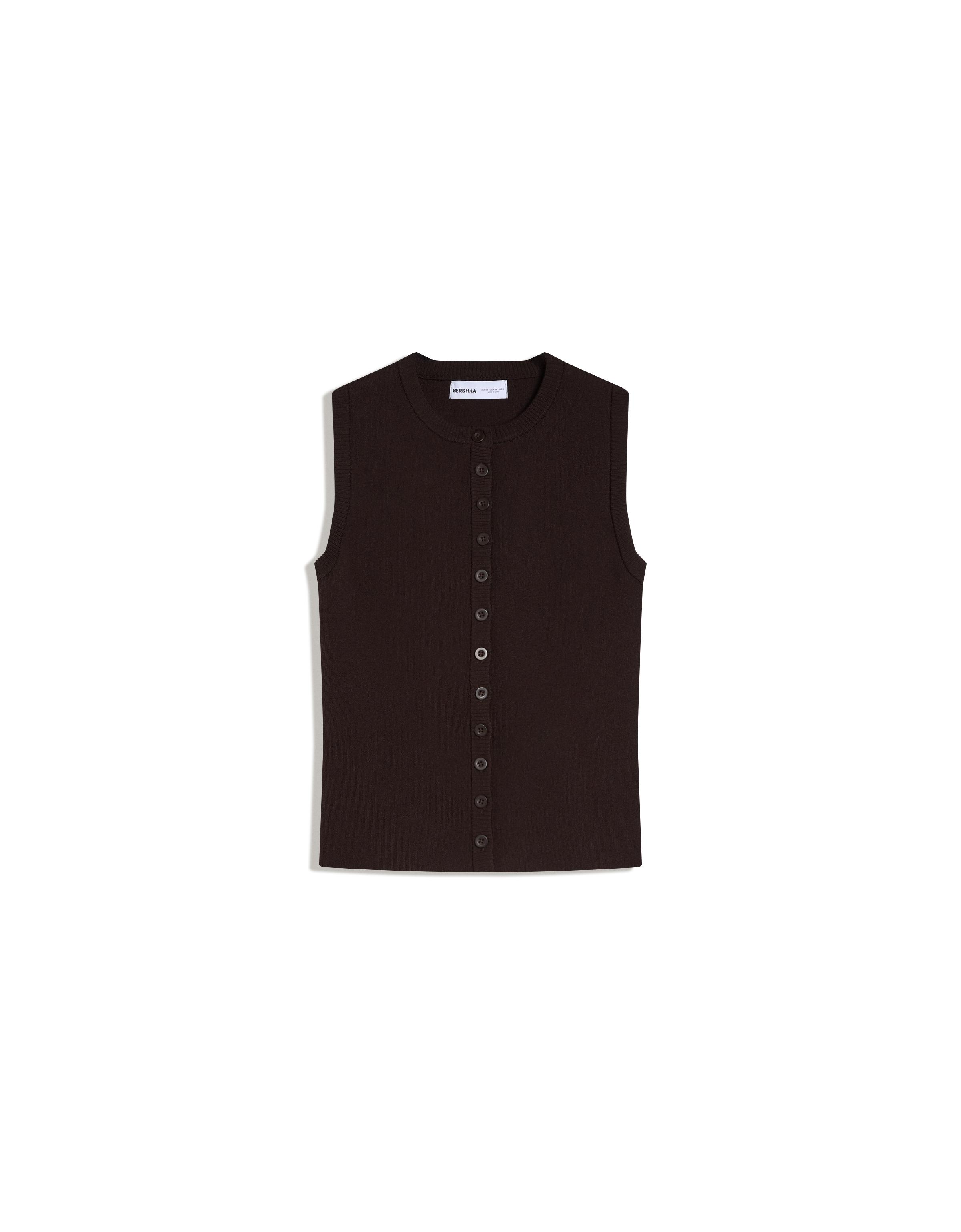 Bisiklet yaka düğmeli yelek - Görsel 31