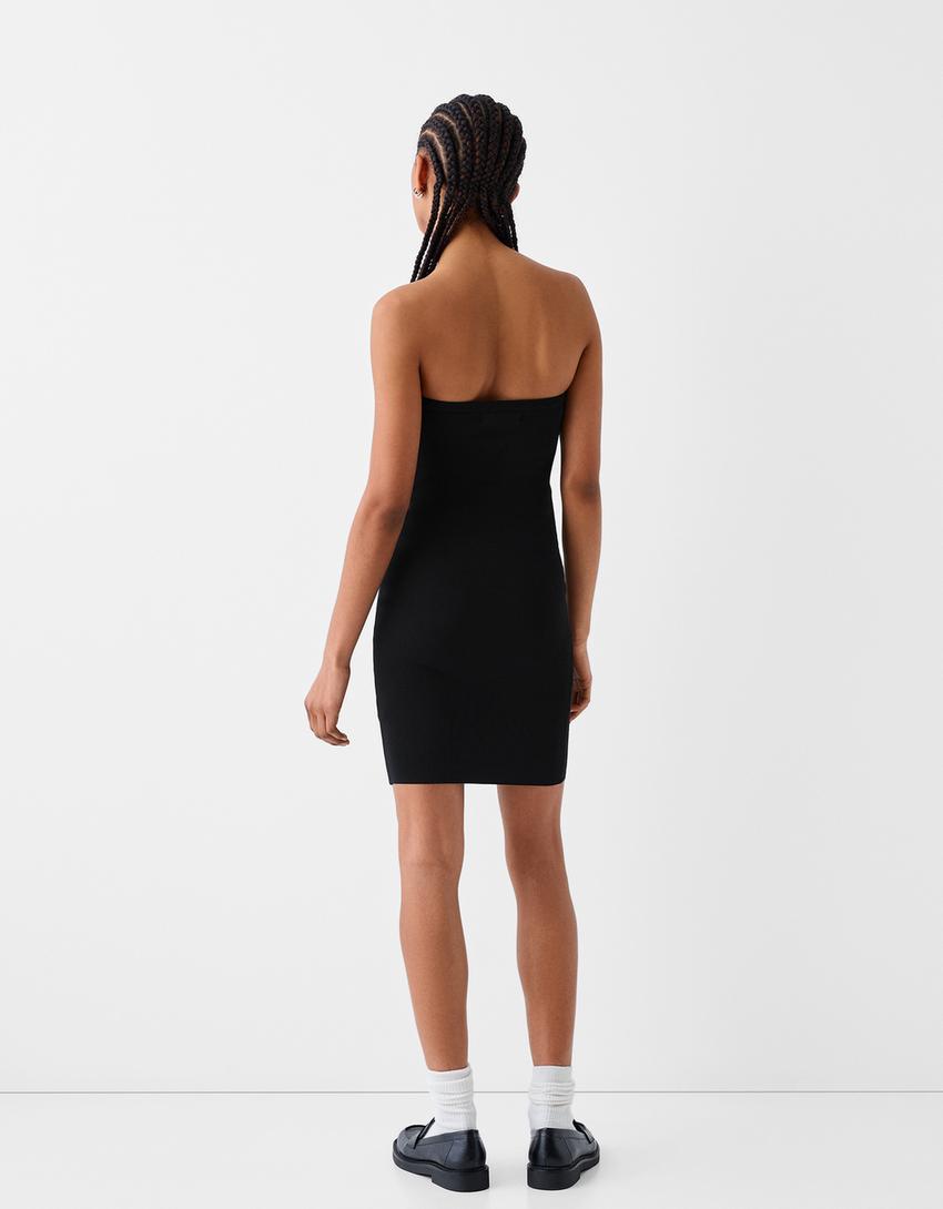 Mini-robe bandeau-Noir-2