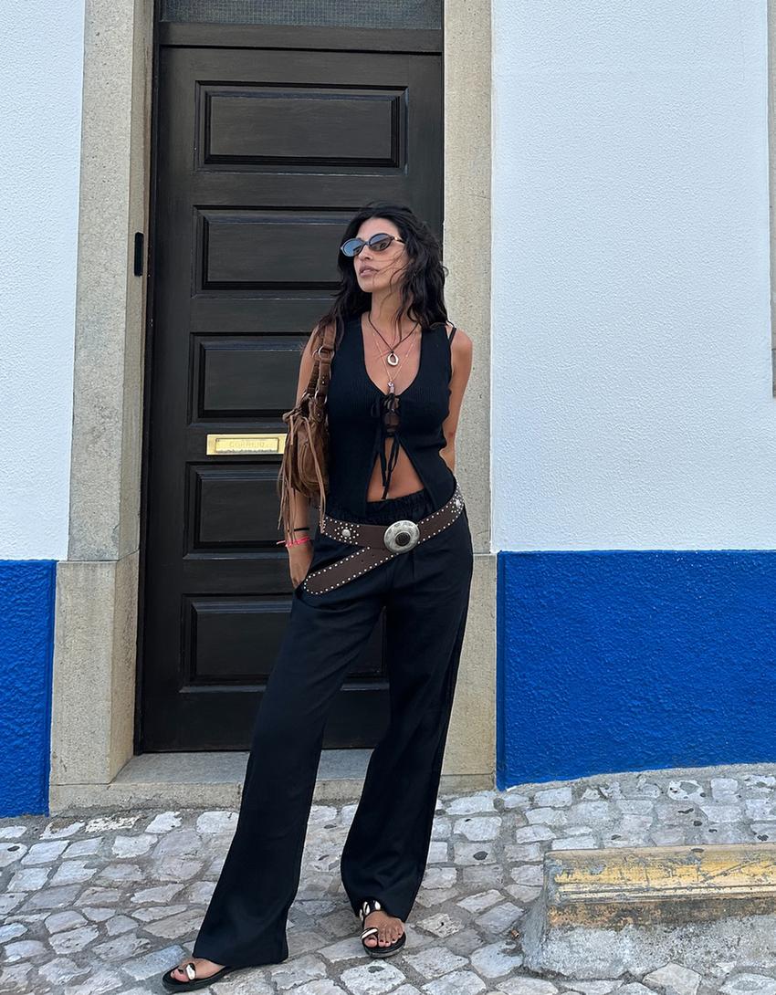Chaleco canalé lazada-Negro-1