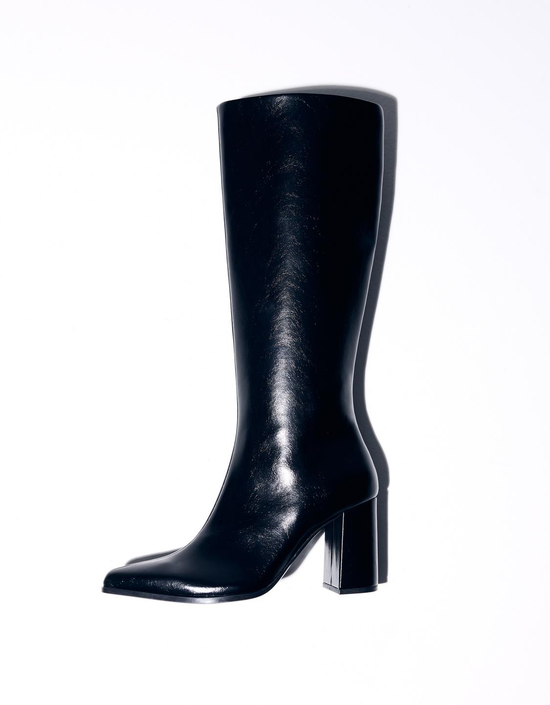 Bottes à talon large