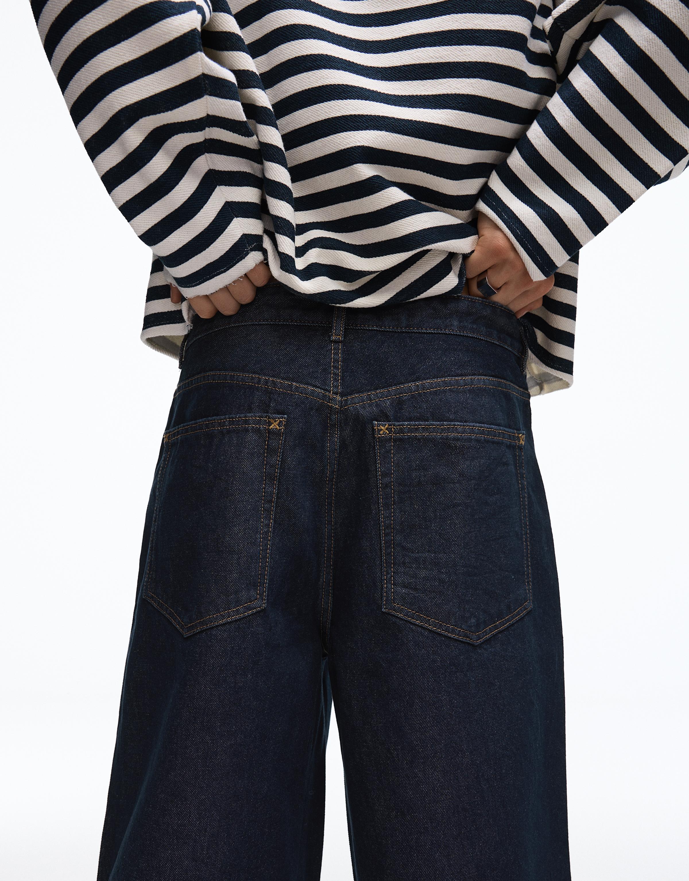 Baggy fit denim bermuda - Görsel 57