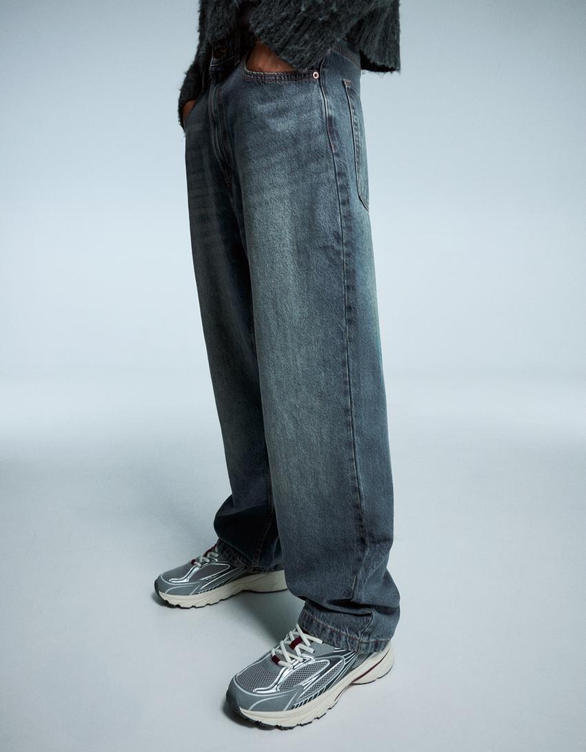 Jeans baggy-Verde