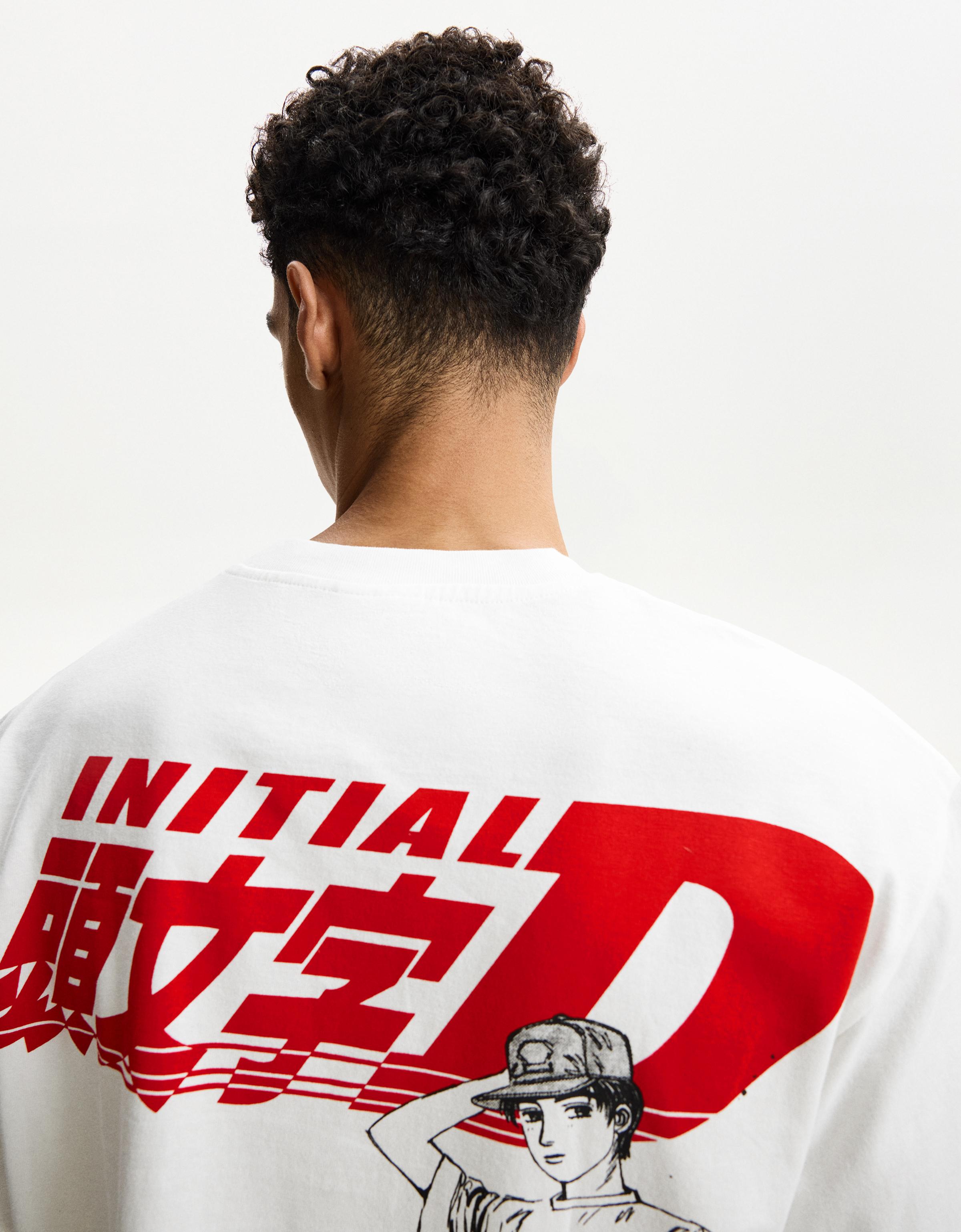 スペイン発♪Bershka☆頭文字Dプリント半袖Tシャツ Initial D print short sleeve T-shirt - T-shirts - Men | Bershka