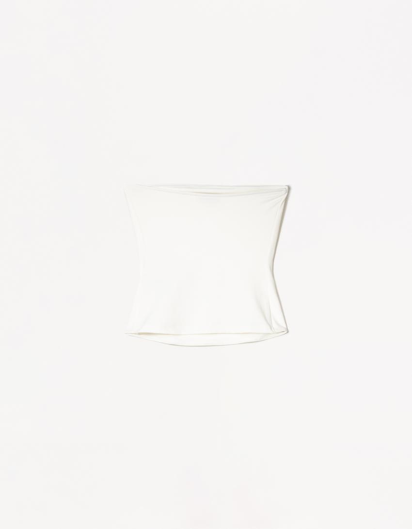 Top bandeau-Écru
