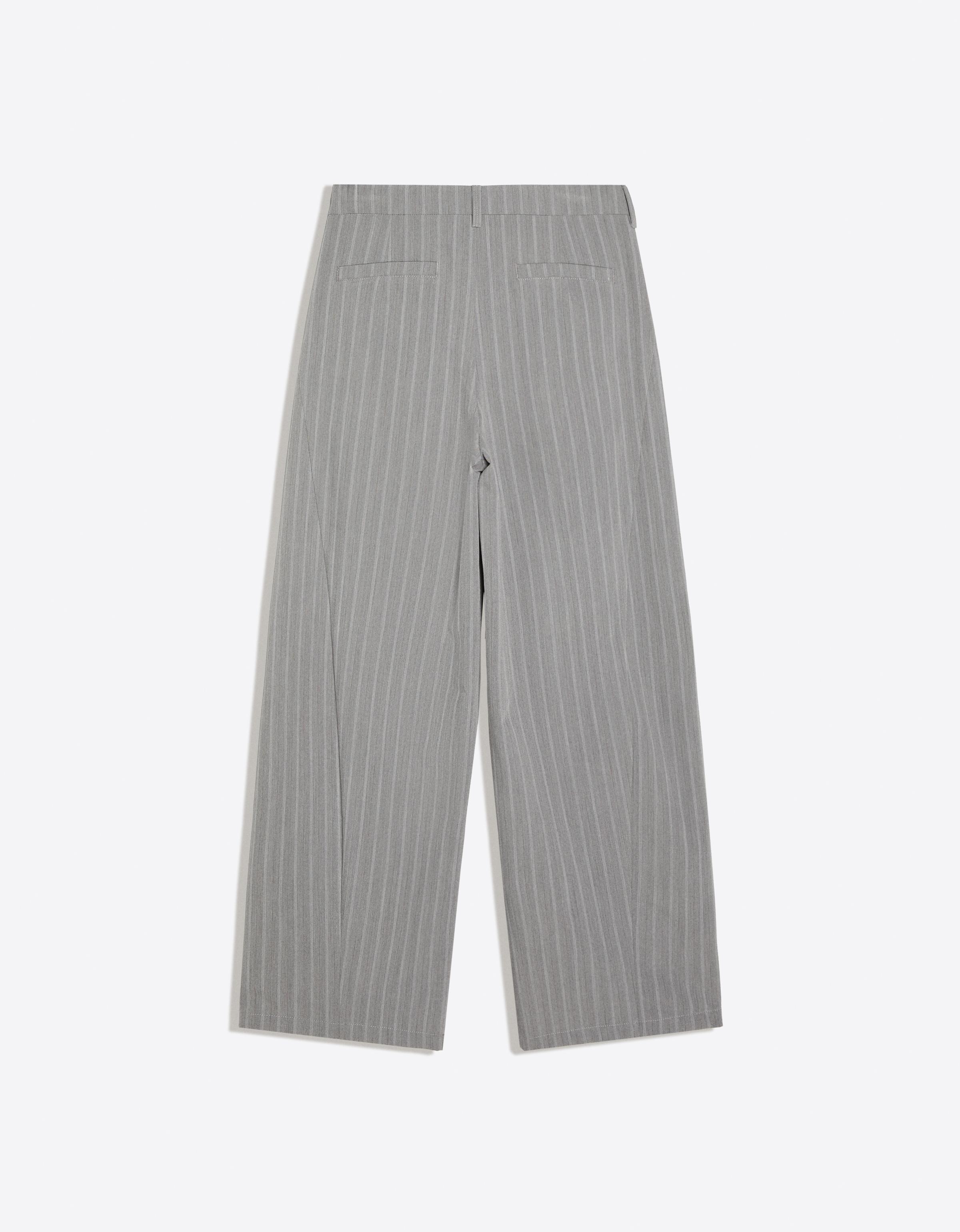 Double-fabric darted trousers — Grey