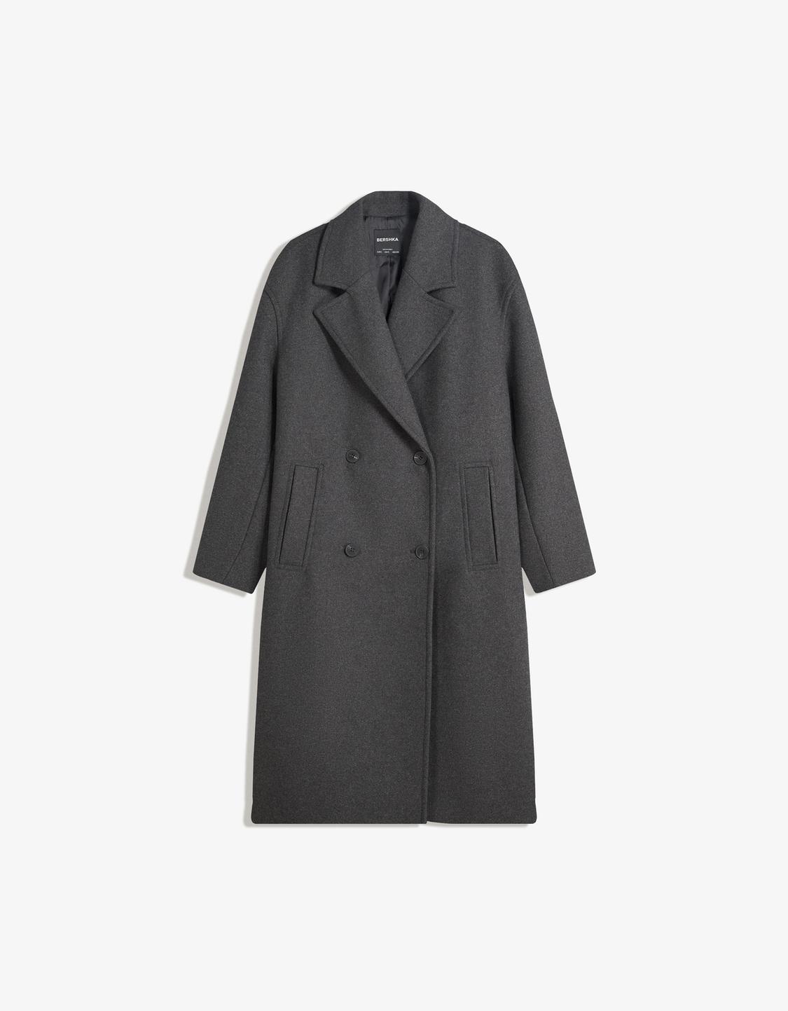 Long drop-shoulder coat